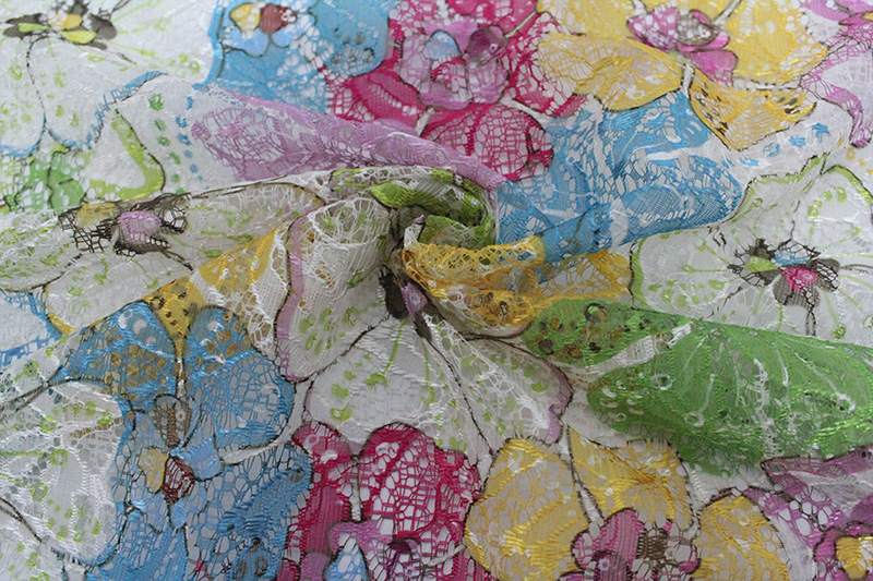 涤纶蕾丝面料数码印花
